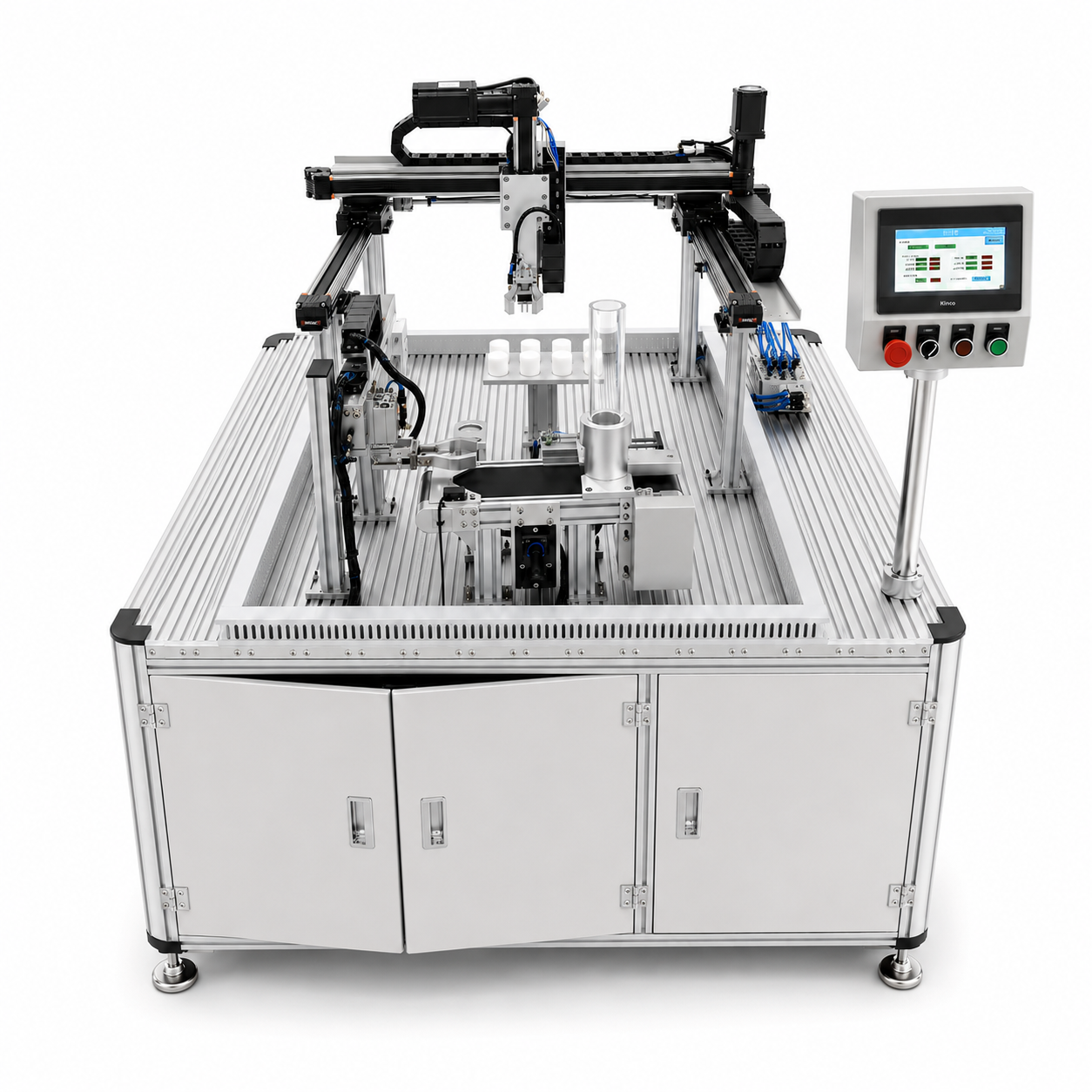 PLC Gantry Robot Pick-and-Place Training System with HMI