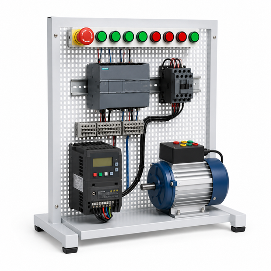 Siemens S7-1200 PLC VFD Motor Control Trainer – Three-Phase AC Motor Training System