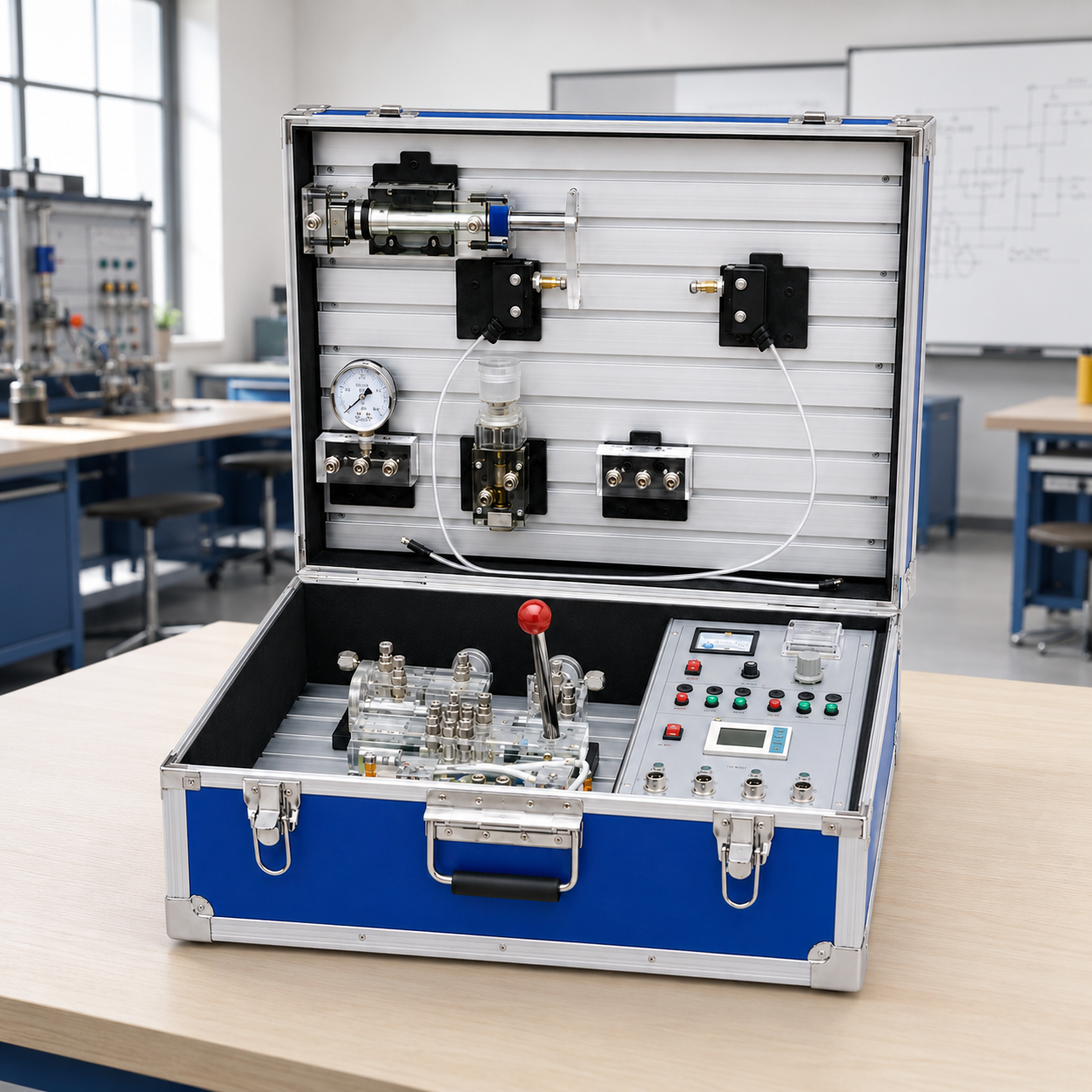 Portable Transparent Hydraulic PLC Training Kit – Hydraulic Transmission Teaching & Demonstration System