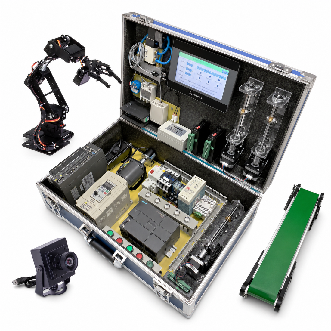 Integrated PLC smart factory training system for a mechatronics laboratory