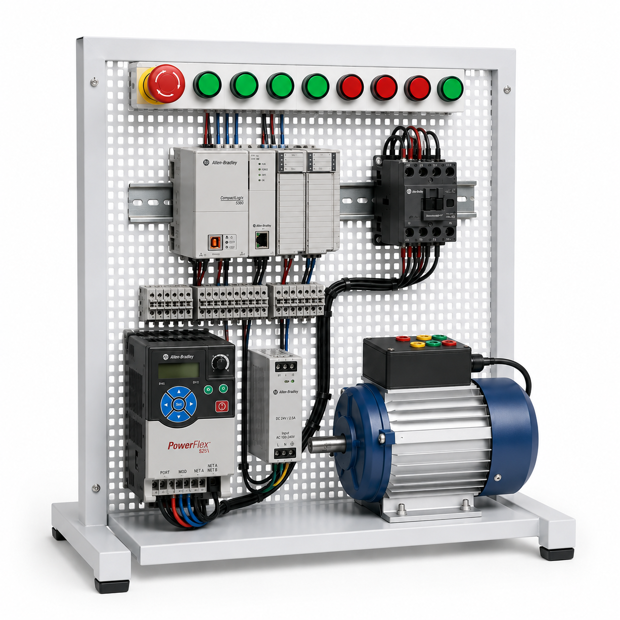 Allen-Bradley PLC training systems with CompactLogix and PowerFlex 525