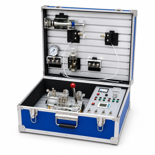 Portable Transparent Hydraulic PLC Training Kit – Hydraulic Transmission Teaching & Demonstration System
