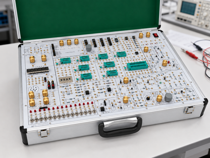 Portable Analog & Digital Electronics Trainer Kit – Circuit Lab Workstation with Power Supply, Function Generator, Logic Trainer & Lab Manual