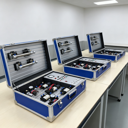 Portable Pneumatic Training Kit – Pneumatics Training Workbench with Pneumatic and Electrical Control Circuits