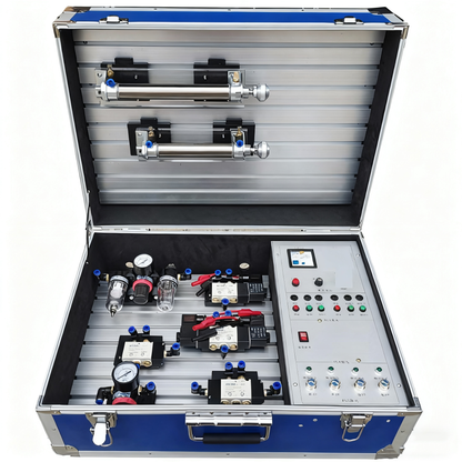 Portable Pneumatic Training Kit – Pneumatics Training Workbench with Pneumatic and Electrical Control Circuits
