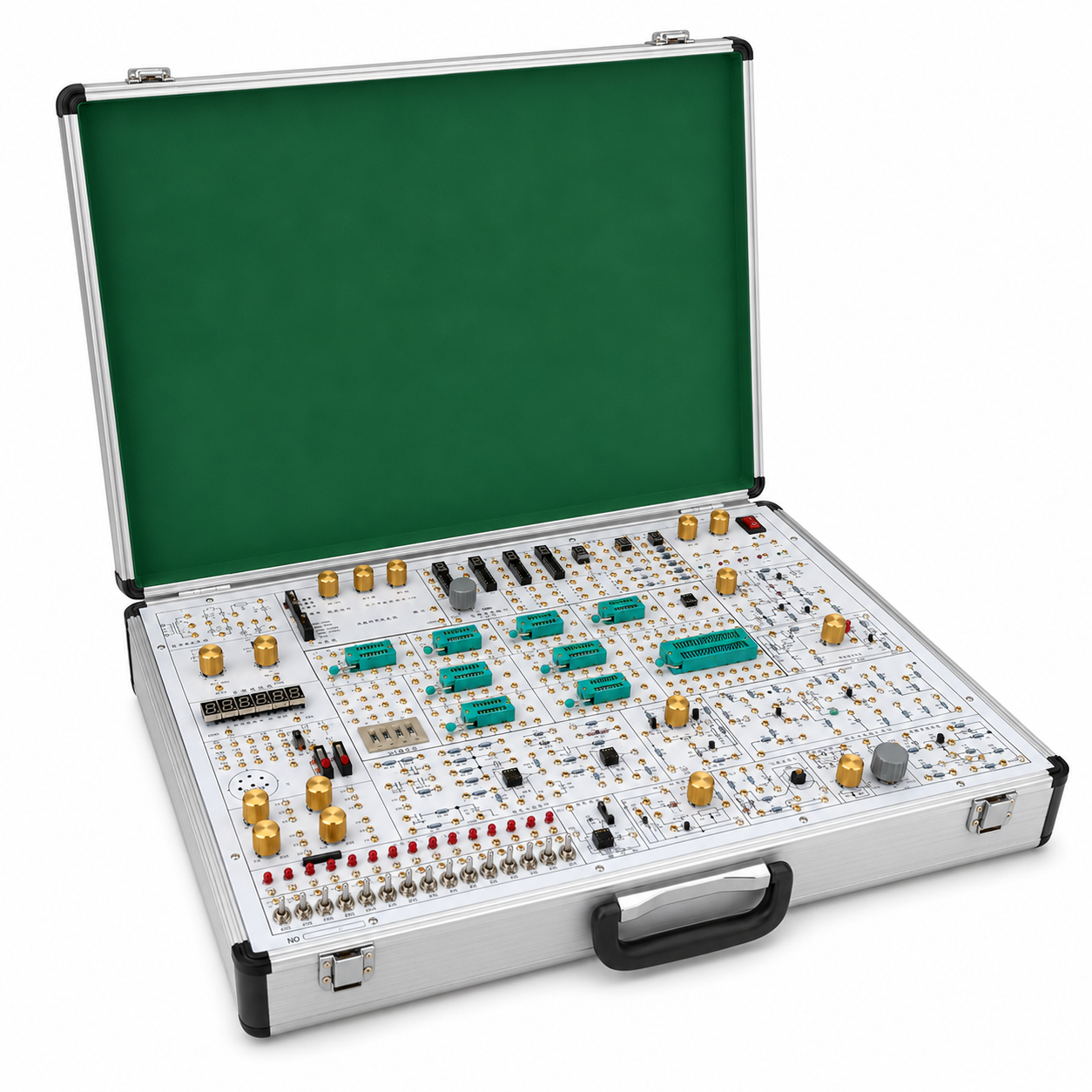 Portable Analog & Digital Electronics Trainer Kit – Circuit Lab Workstation with Power Supply, Function Generator, Logic Trainer & Lab Manual