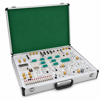 Portable Analog & Digital Electronics Trainer Kit – Circuit Lab Workstation with Power Supply, Function Generator, Logic Trainer & Lab Manual