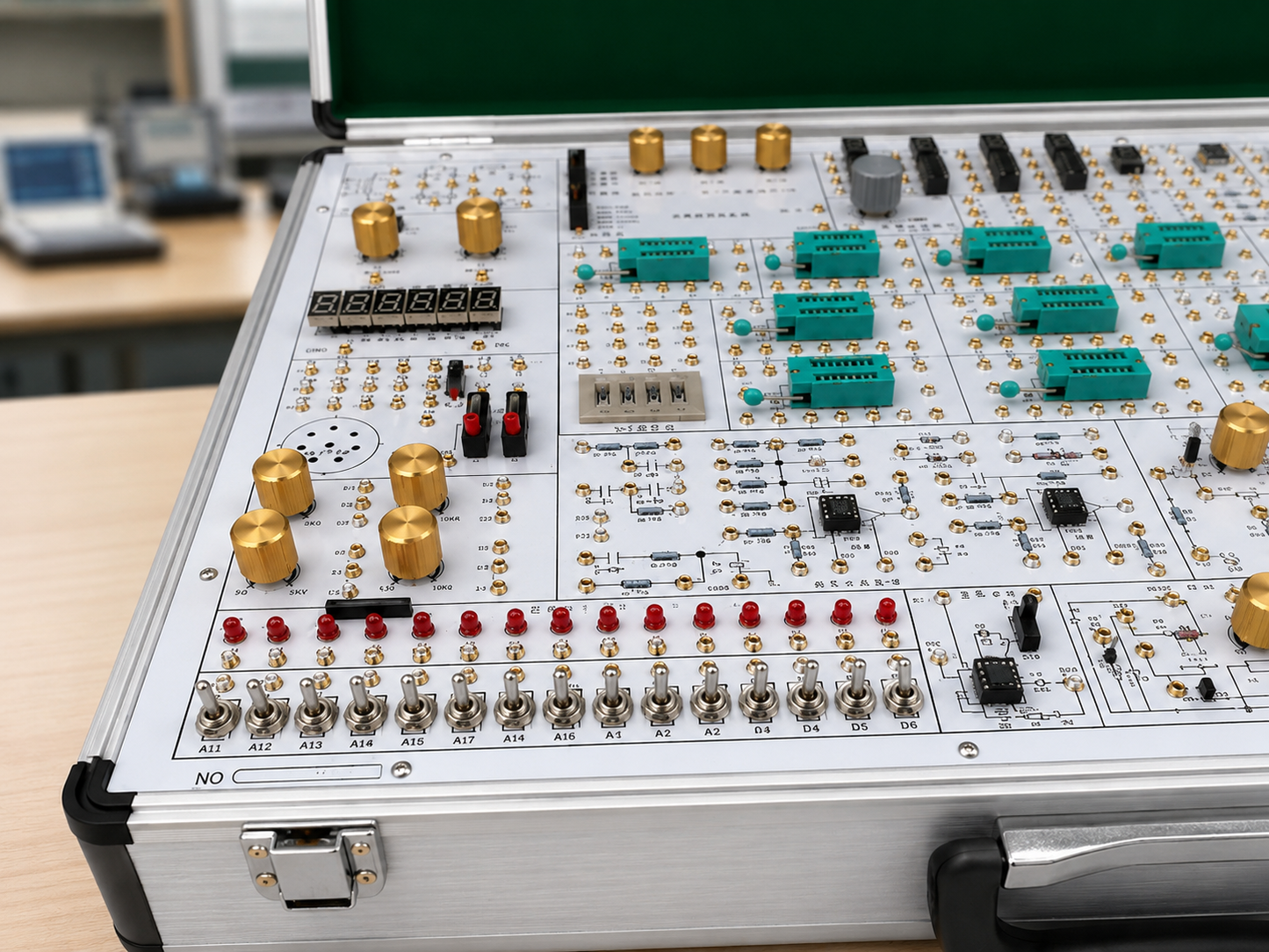 Portable Analog & Digital Electronics Trainer Kit – Circuit Lab Workstation with Power Supply, Function Generator, Logic Trainer & Lab Manual