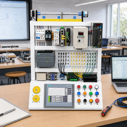 Siemens S7-1200 PLC Trainer with KTP700 HMI & SINAMICS V90 Servo