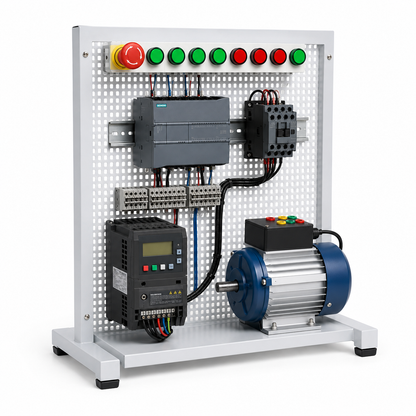 Siemens S7-1200 PLC VFD Motor Control Trainer – Three-Phase AC Motor Training System