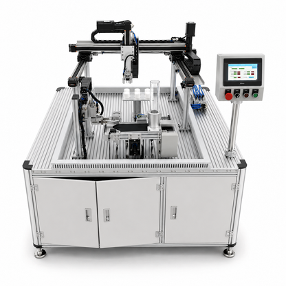 PLC Gantry Robot Pick-and-Place Training System with HMI