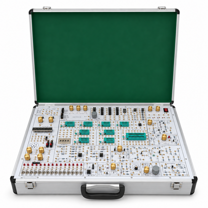 Portable Analog & Digital Electronics Trainer Kit – Circuit Lab Workstation with Power Supply, Function Generator, Logic Trainer & Lab Manual