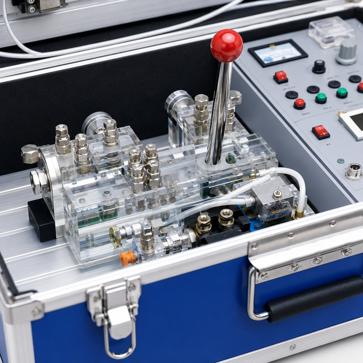 Portable Transparent Hydraulic PLC Training Kit – Hydraulic Transmission Teaching & Demonstration System